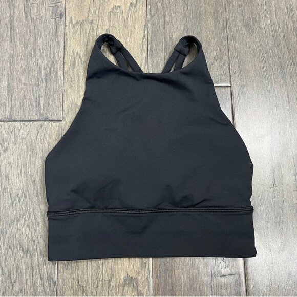 Lululemon Energy High-Neck Longline Bra *Medium Support, B–D Cups Black - Picture 3 of 7